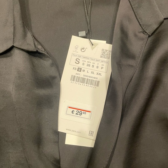 Zara Small Satin Shirt Dress- NWT - Picture 2 of 2